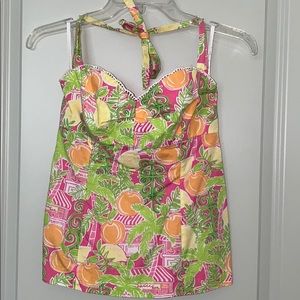 Vintage Lilly Pulitzer Halter Top in Juice Bar Sz4